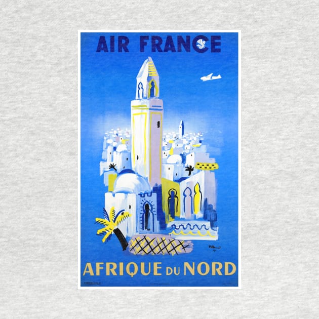 Vintage Travel Poster Air France Afrique du Nord by vintagetreasure